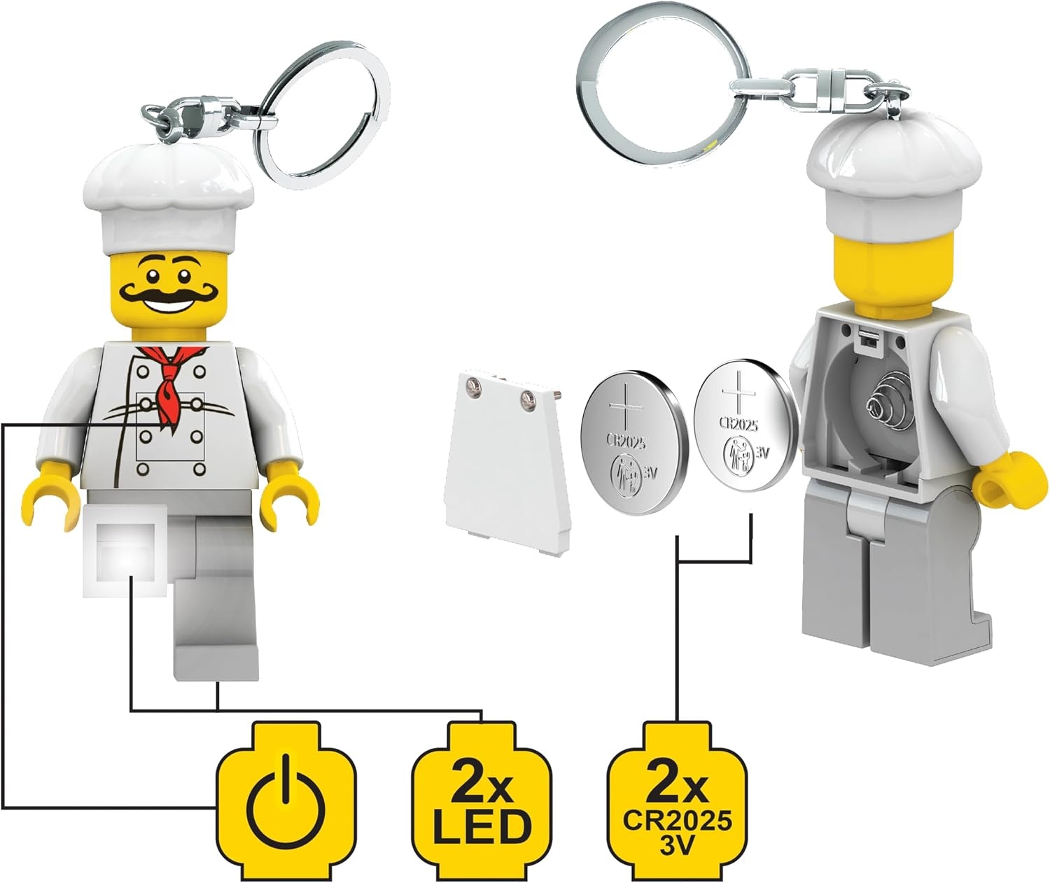 image:imageLEGO Keychain Light Chef KE24H ExtraLarge 3 Inch Tall Figure