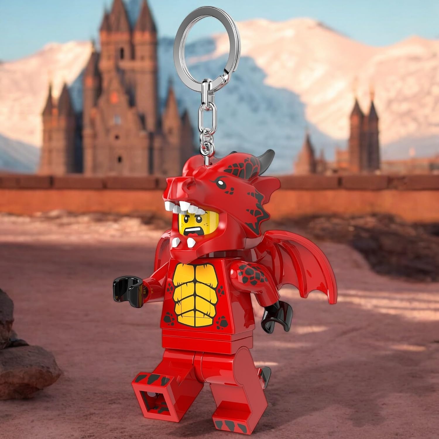 image:imageLEGO Keychain Light Dragon Suit Guy KE196H Large 3 Inch Tall Bag charm with LED light