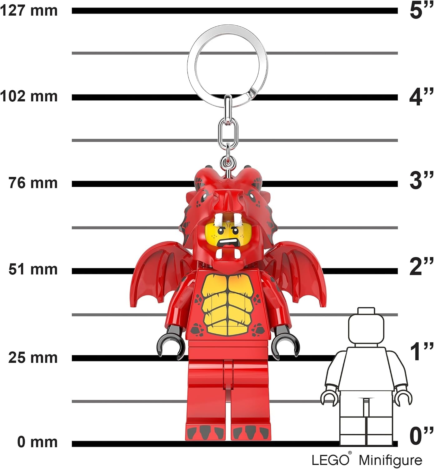 image:imageLEGO Keychain Light Dragon Suit Guy KE196H Large 3 Inch Tall Bag charm with LED light