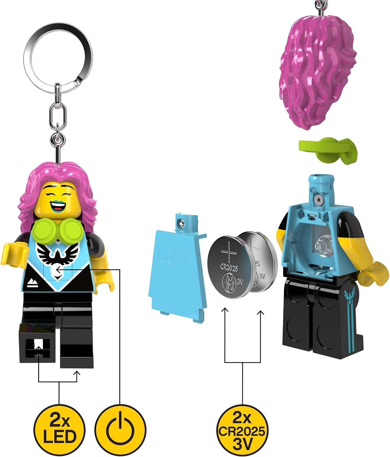 image:imageLEGO Keychain Light ESports Girl KE229H ExtraLarge 3 Inch Tall