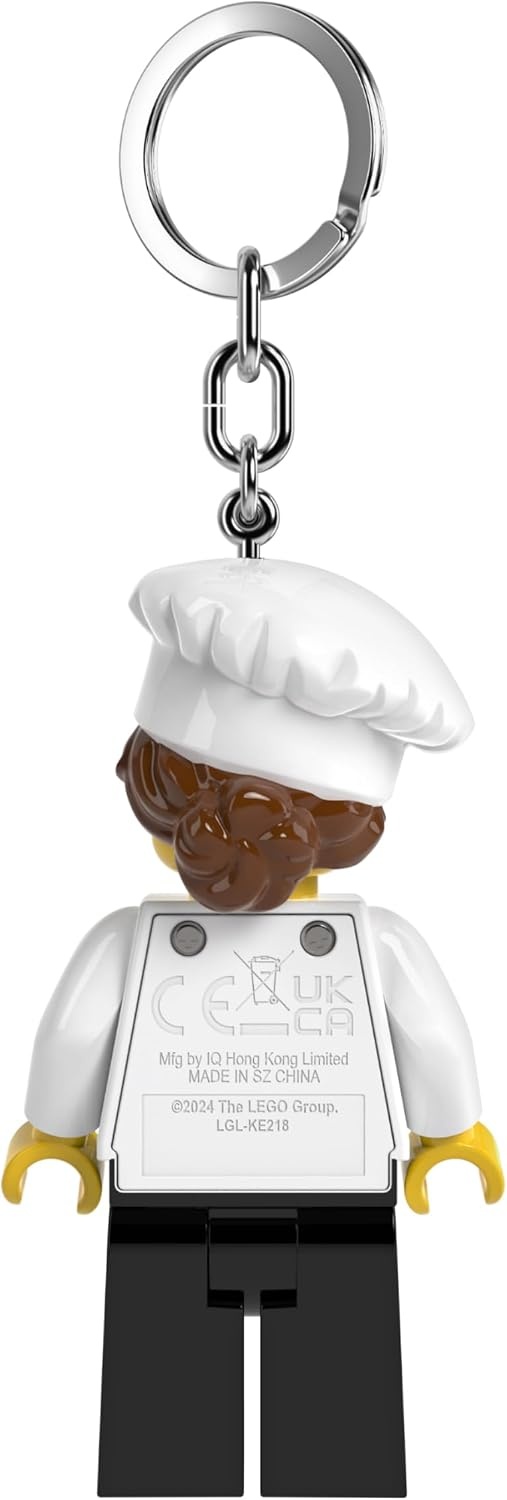 image:imageLEGO Keychain Light Female Chef KE218H Large 3 Inch Tall Bag Charm Flashlight