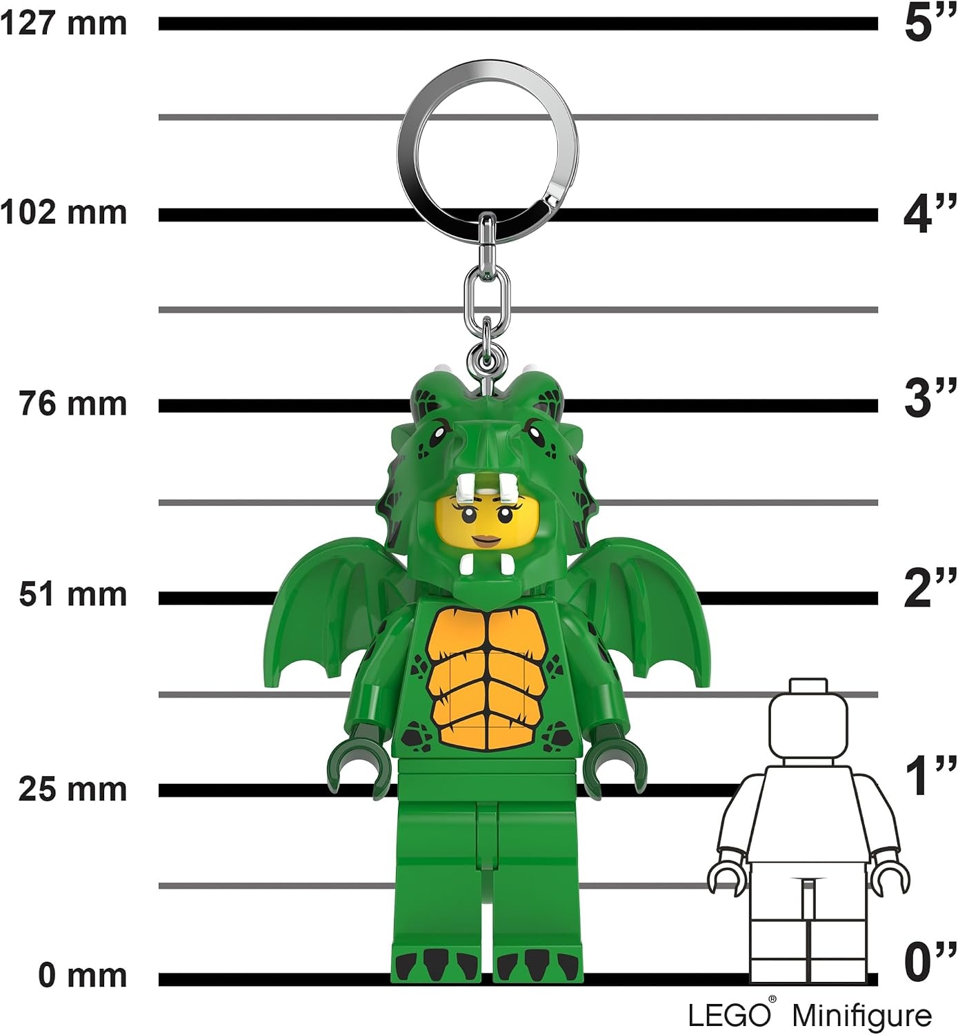 image:imageLEGO Keychain Light Green Dragon Costume Girl 3 Inch Tall Figure KE224H