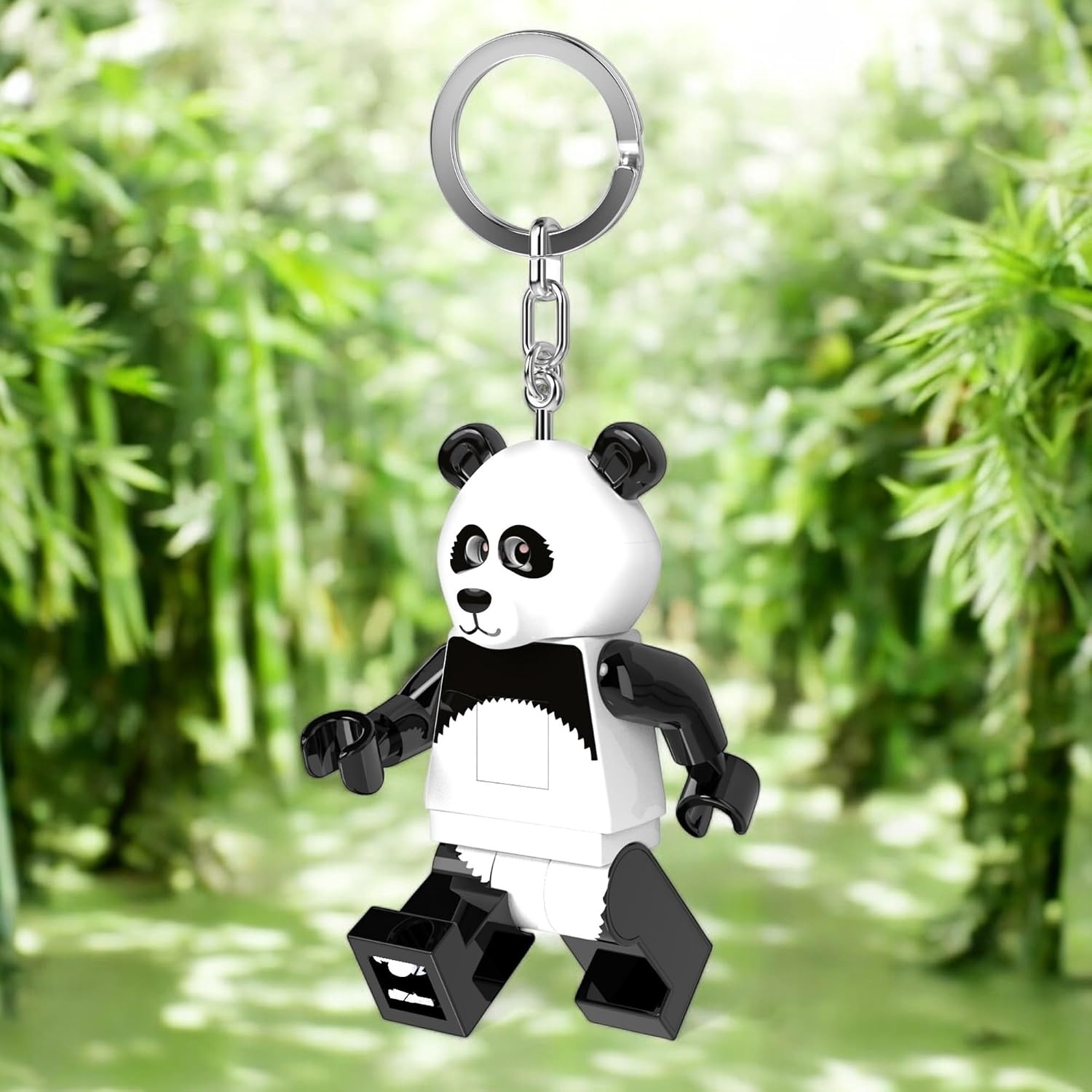 image:imageLEGO Keychain Light Panda Guy KE195H Large 3 Inch Tall Figure Bag charm with LED light