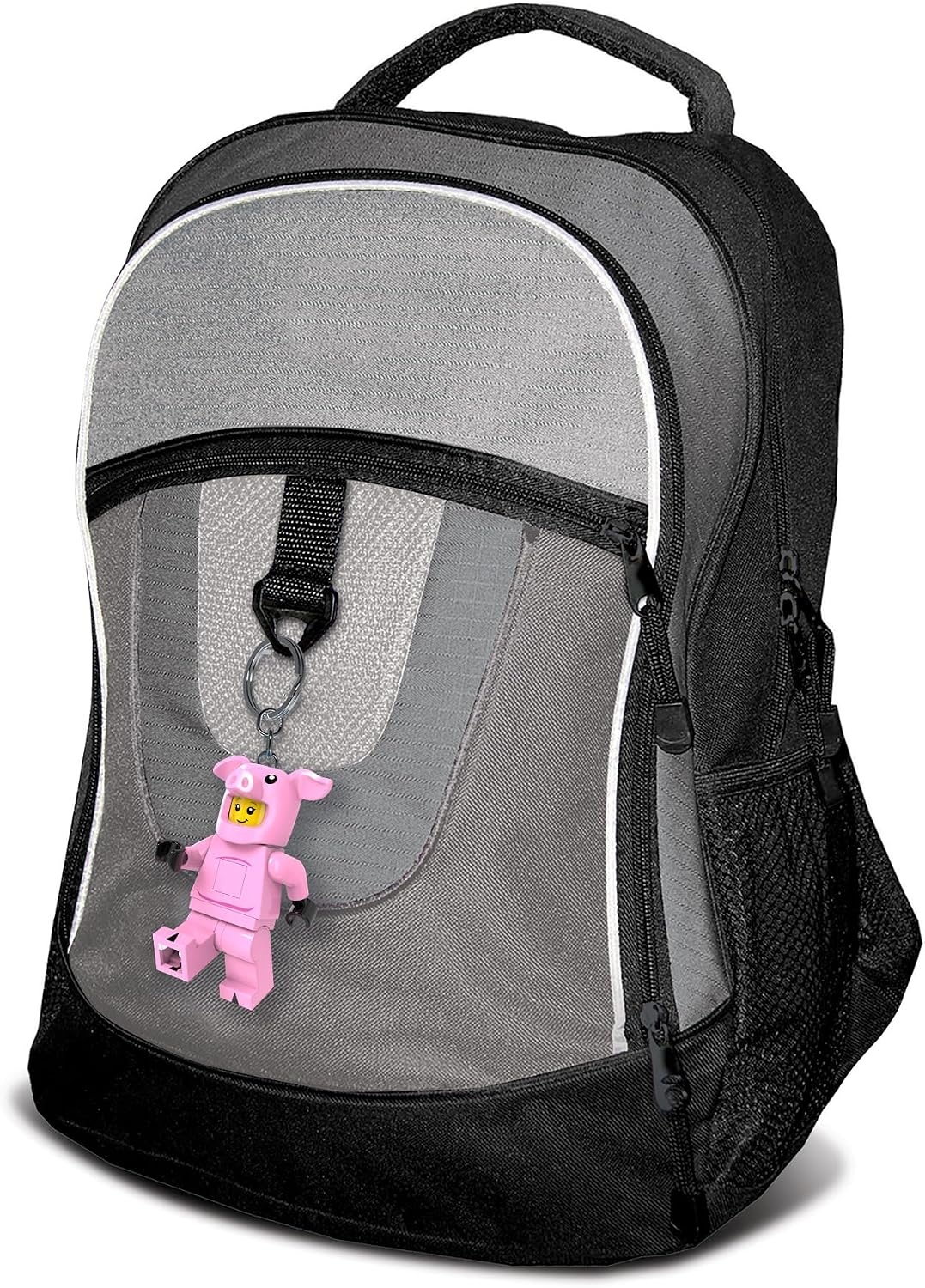 image:imageLEGO Keychain Light Piggy Girl KE212H Large 3 Inch Tall Bag charm with LED light