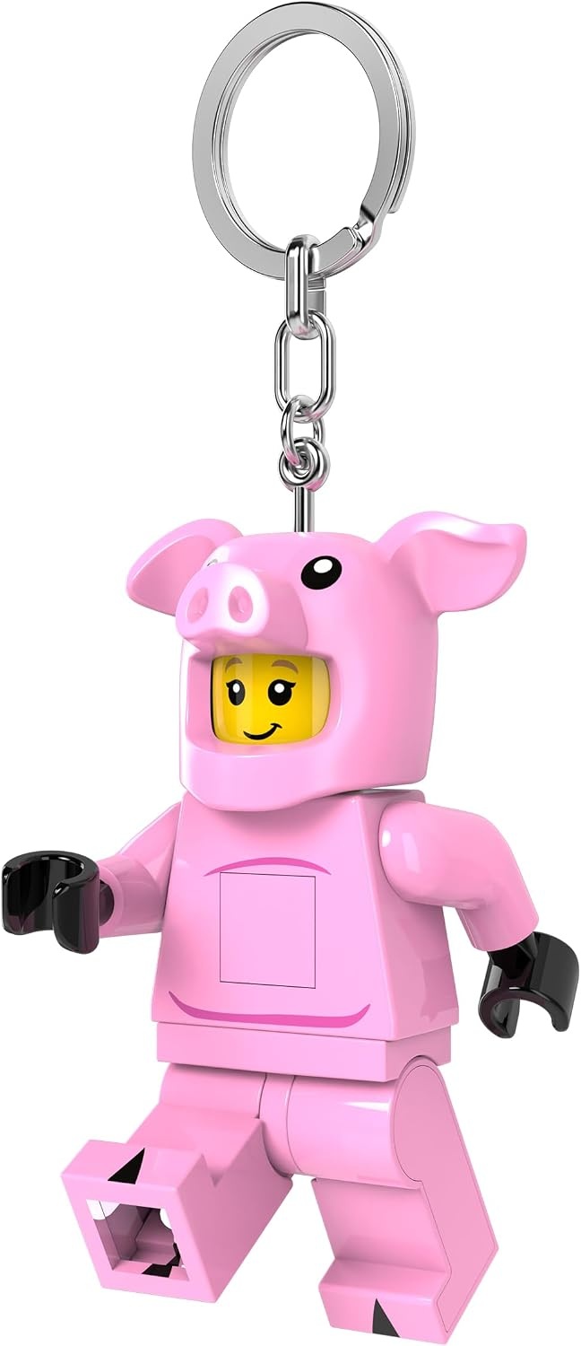 image:imageLEGO Keychain Light Piggy Girl KE212H Large 3 Inch Tall Bag charm with LED light