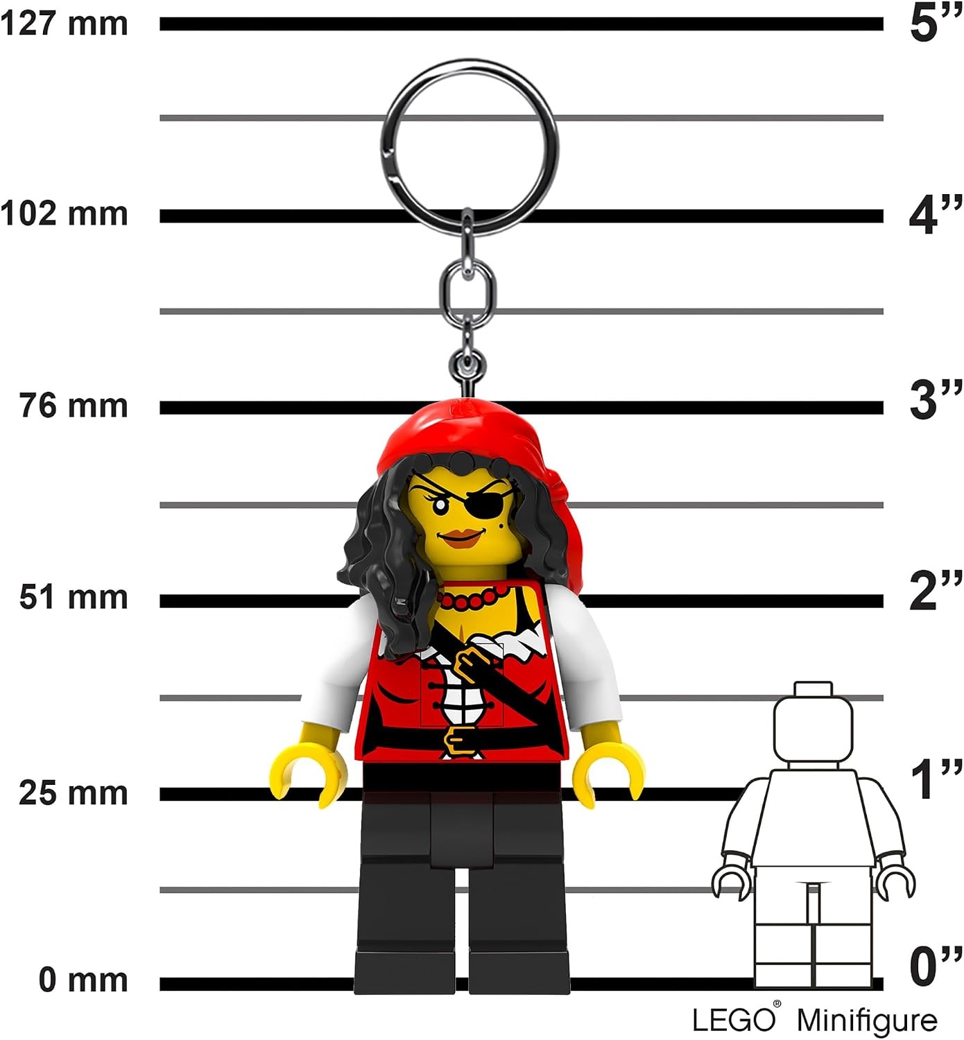 image:imageLEGO Keychain Light Pirate Princess KE193H Large 3 Inch Tall Bag Charm LED light
