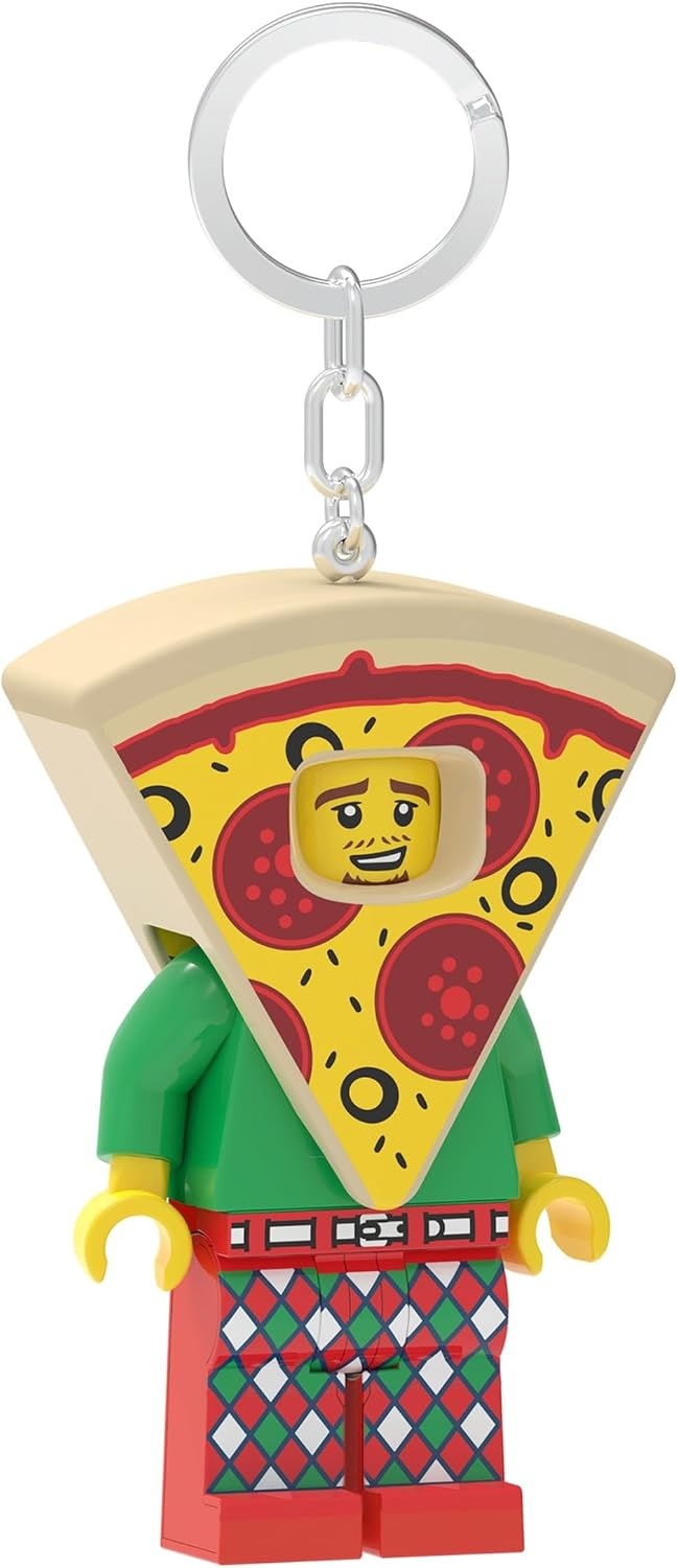 image:imageLEGO Keychain Light Pizza Costume Guy KE176H Large 3 Inch Tall Bag charm with LED light
