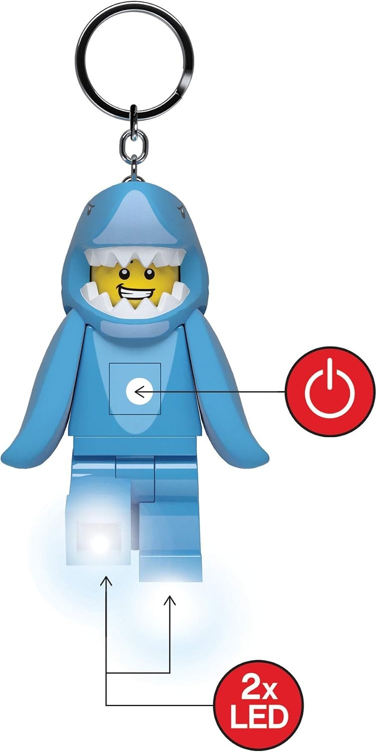 image:imageLEGO Keychain Light Shark Suit Guy KE155H ExtraLarge 3 Inch Tall LED Lights ExtraLarge 76mm Tall