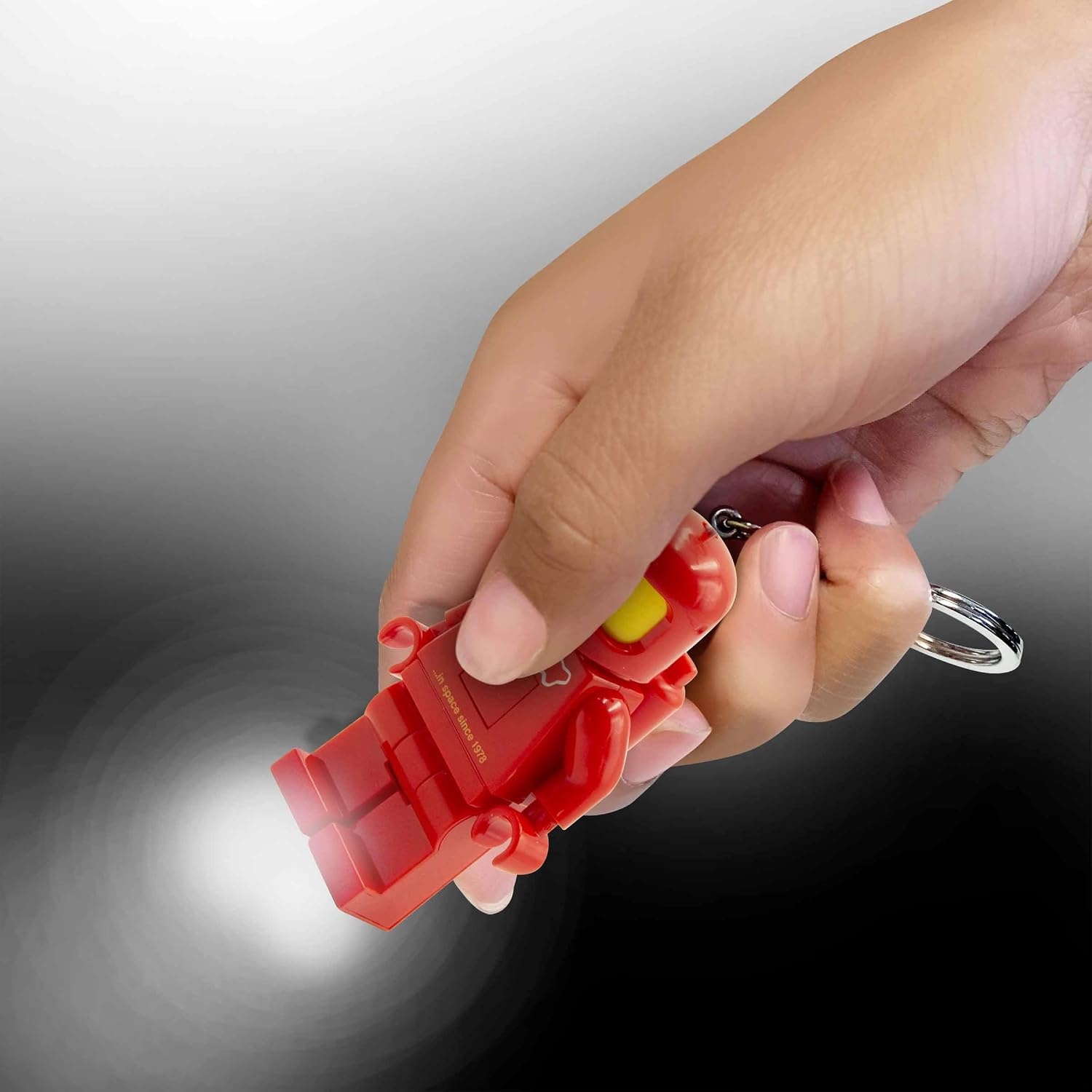 image:imageLEGO Keychain Light Spaceman Red KE10HR Large 3 Inch Tall Figure Bag charm with LED light