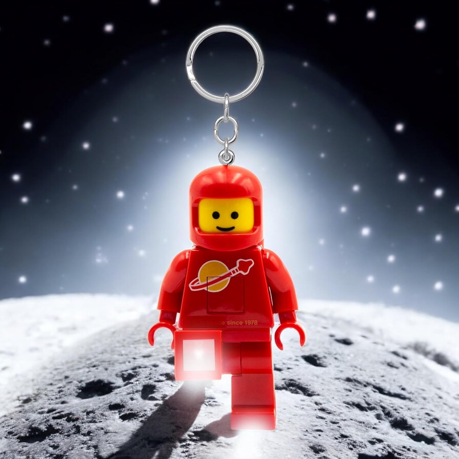 image:imageLEGO Keychain Light Spaceman Red KE10HR Large 3 Inch Tall Figure Bag charm with LED light