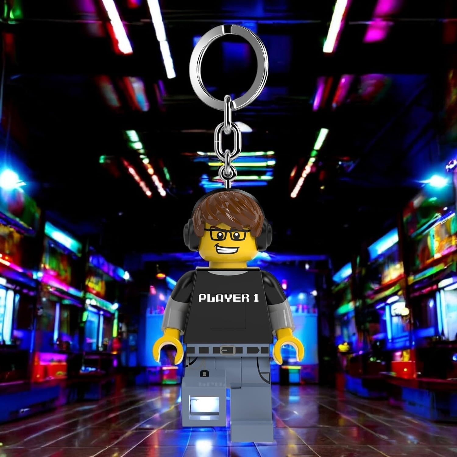 image:imageLEGO Keychain Light Video Game Guy KE217H Large 3 Inches Tall Bag Charm with LED Lights