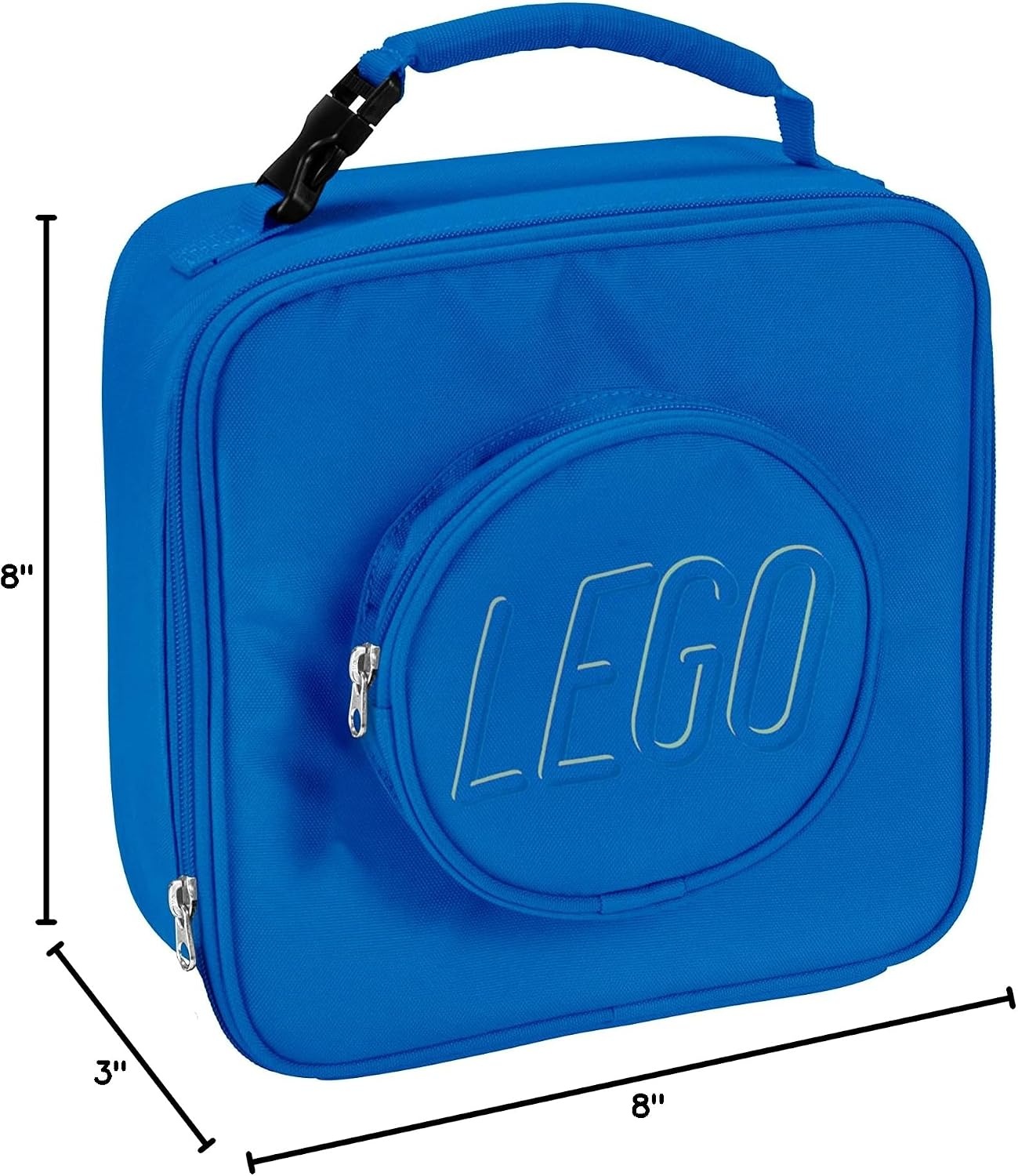 image:imageLEGO Lunch Bag Durable and Insulated with Mesh Pouch and Zip Compartment Perfect for OntheGo Meals Light PinkBlue