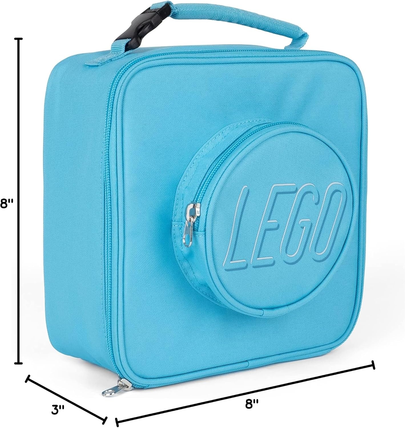 image:imageLEGO Lunch Bag Durable and Insulated with Mesh Pouch and Zip Compartment Perfect for OntheGo Meals Light PinkMedium Azur