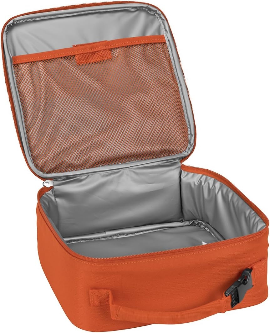 image:imageLEGO Lunch Bag Durable and Insulated with Mesh Pouch and Zip Compartment Perfect for OntheGo Meals Light PinkOrange