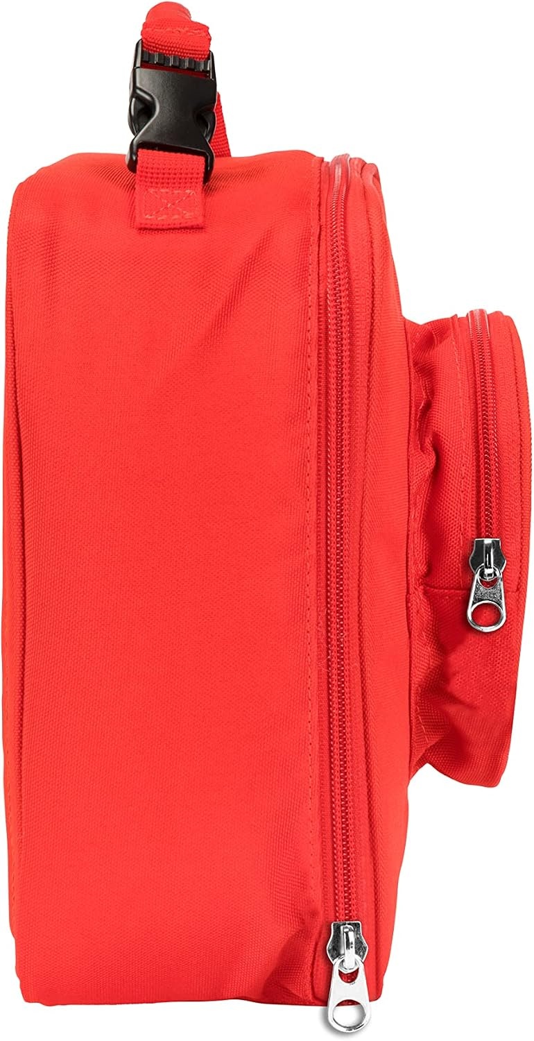 image:imageLEGO Lunch Bag Durable and Insulated with Mesh Pouch and Zip Compartment Perfect for OntheGo Meals Light PinkRed