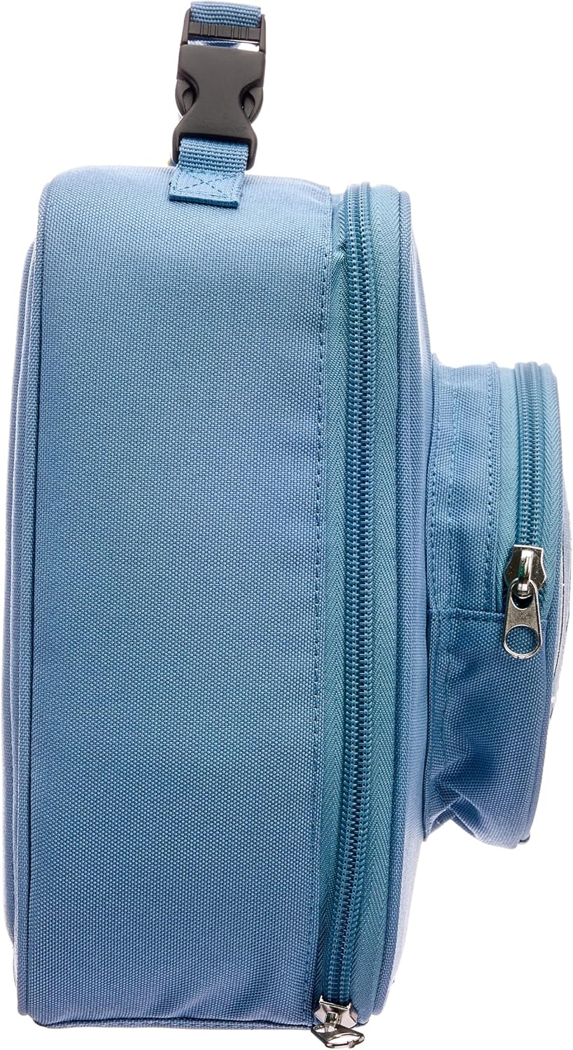 image:imageLEGO Lunch Bag Durable and Insulated with Mesh Pouch and Zip Compartment Perfect for OntheGo Meals Light PinkSand Blue
