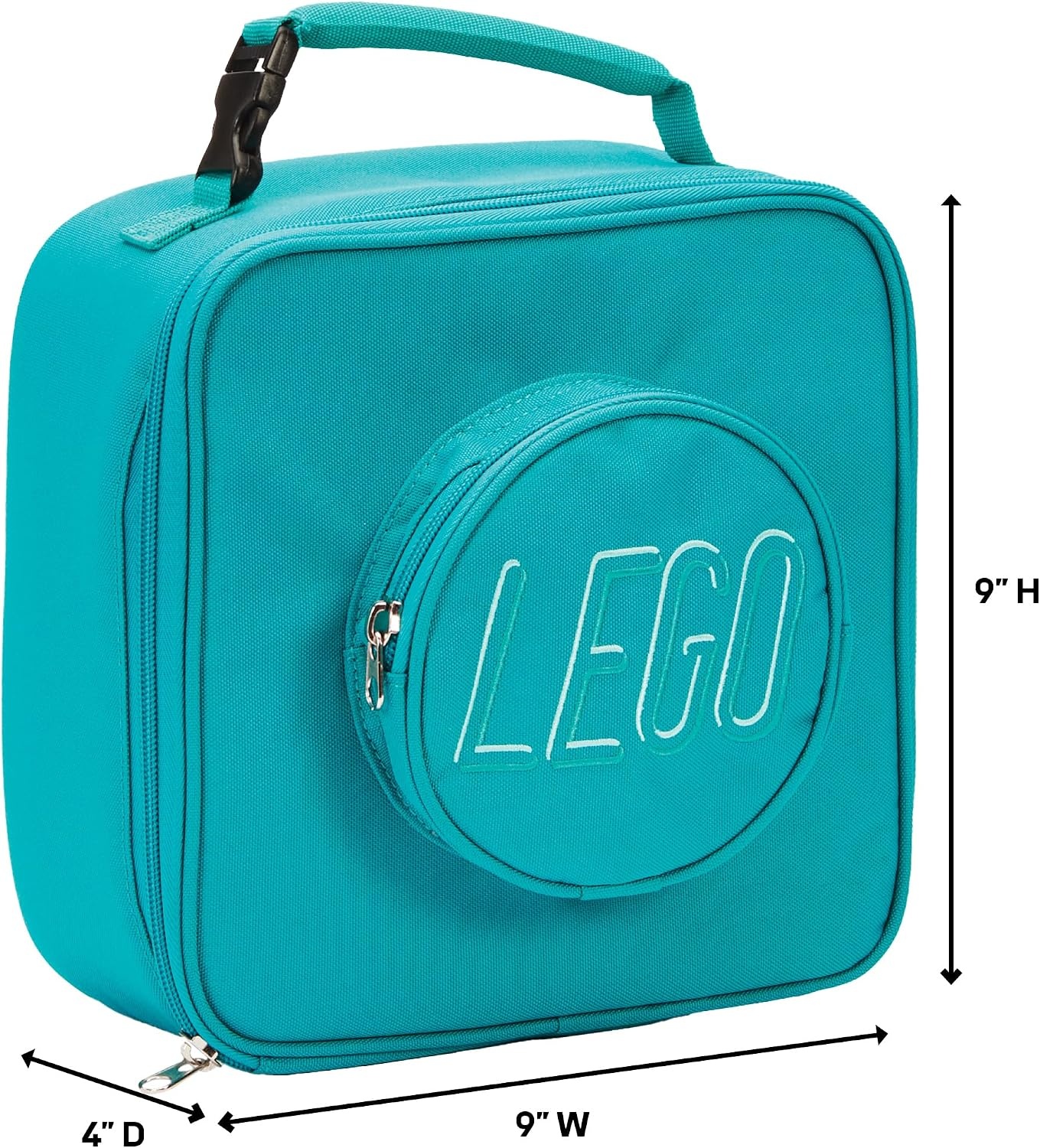 image:imageLEGO Lunch Bag Durable and Insulated with Mesh Pouch and Zip Compartment Perfect for OntheGo Meals Light PinkTeal