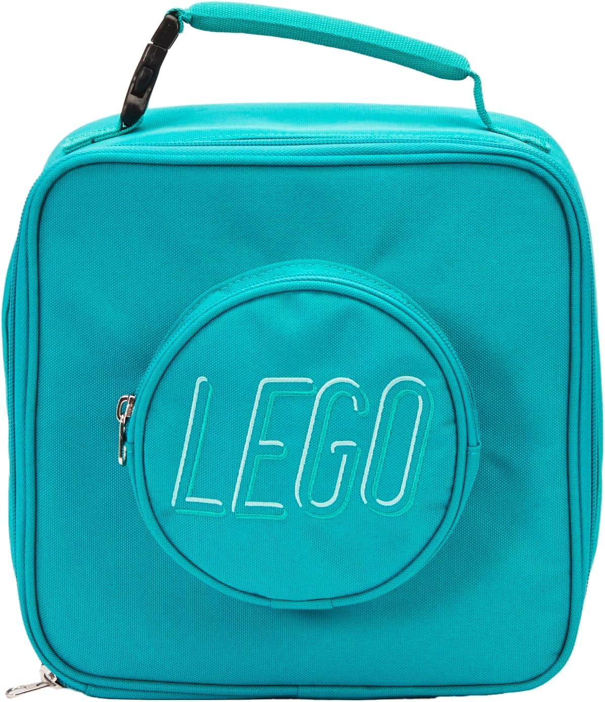 image:imageLEGO Lunch Bag Durable and Insulated with Mesh Pouch and Zip Compartment Perfect for OntheGo Meals Light PinkTeal
