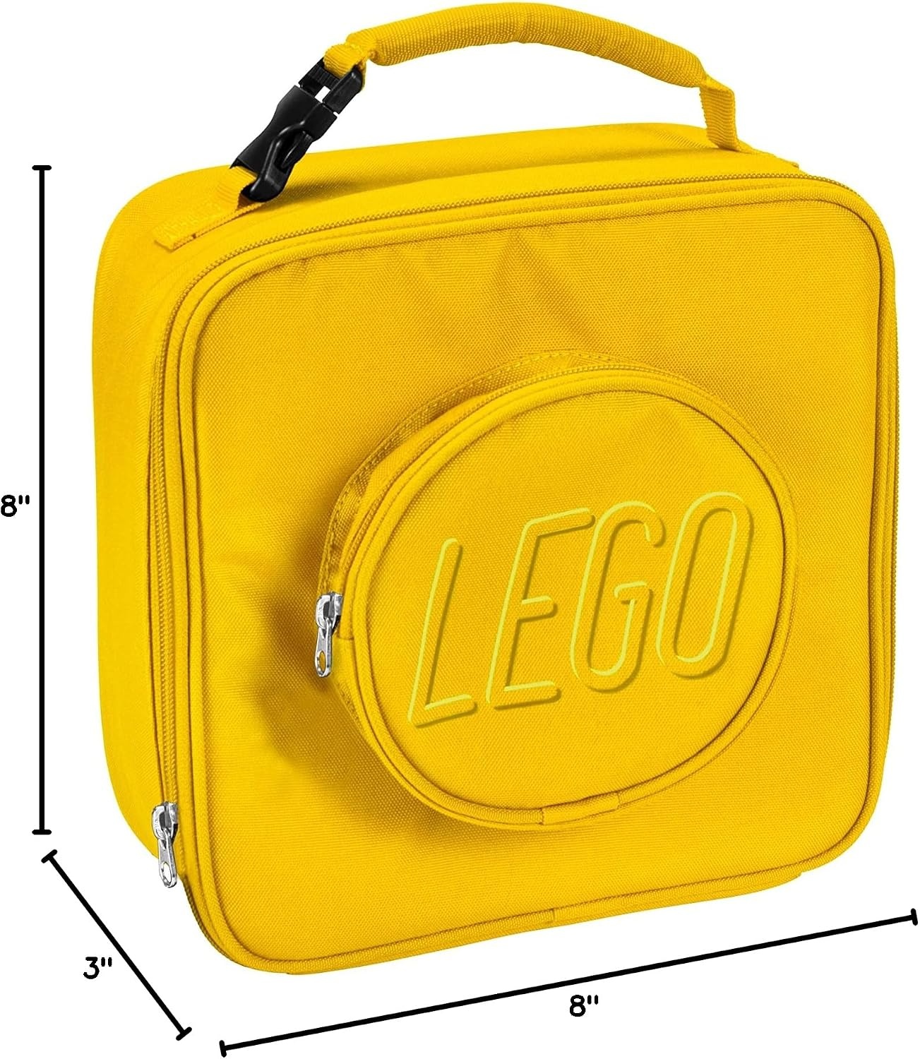 image:imageLEGO Lunch Bag Durable and Insulated with Mesh Pouch and Zip Compartment Perfect for OntheGo Meals Light PinkYellow