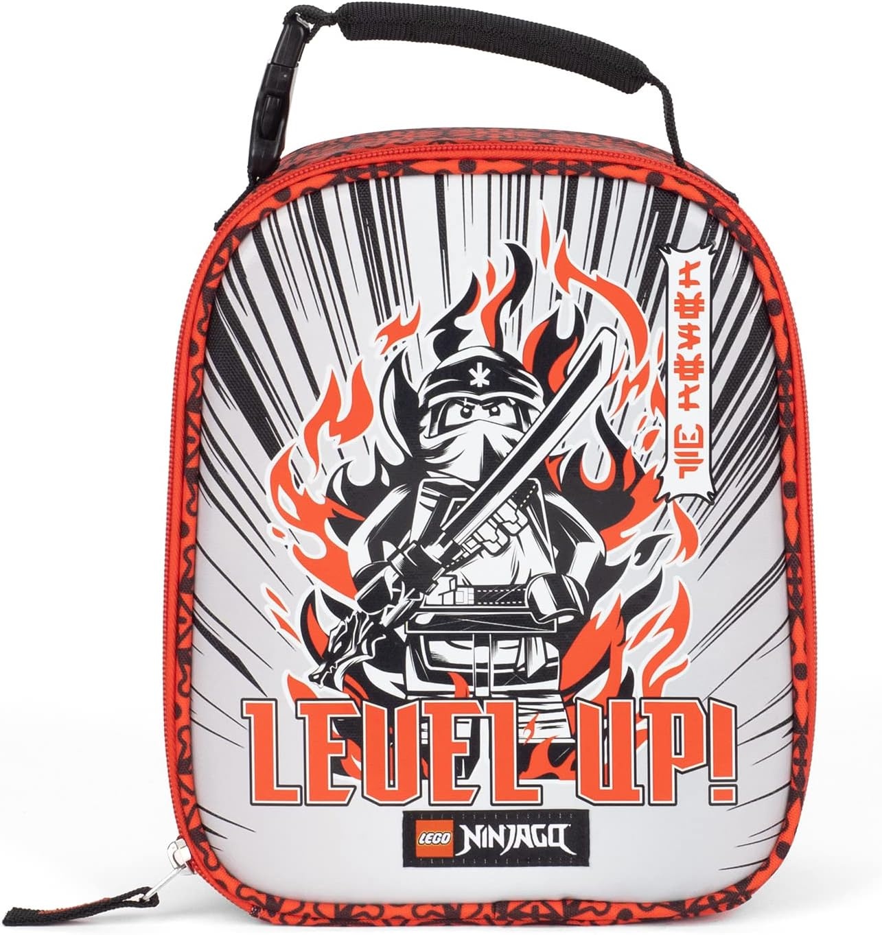 image:imageLEGO NINJAGO Lunch Box Insulated Soft Reusable Lunch Bag Meal Container for Boys and Girls Perfect for School or Travel Meal Tote to Keep Food and Drinks Cold Future GreenLevel Up
