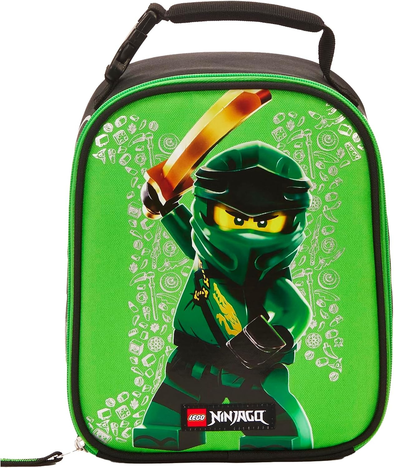 image:imageLEGO NINJAGO Lunch Box Insulated Soft Reusable Lunch Bag Meal Container for Boys and Girls Perfect for School or Travel Meal Tote to Keep Food and Drinks Cold Future GreenHero Green