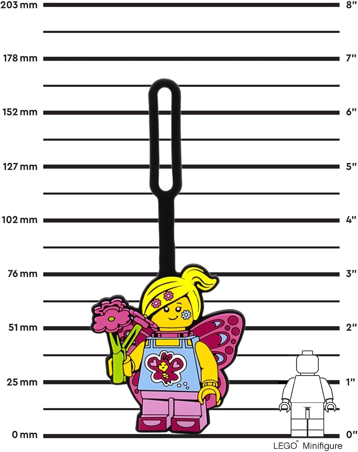 image:imageLEGO Silicone Bag Tag Butterfly Girl 52853 Silicone Luggage Tag Bag charm for Summer Vacation