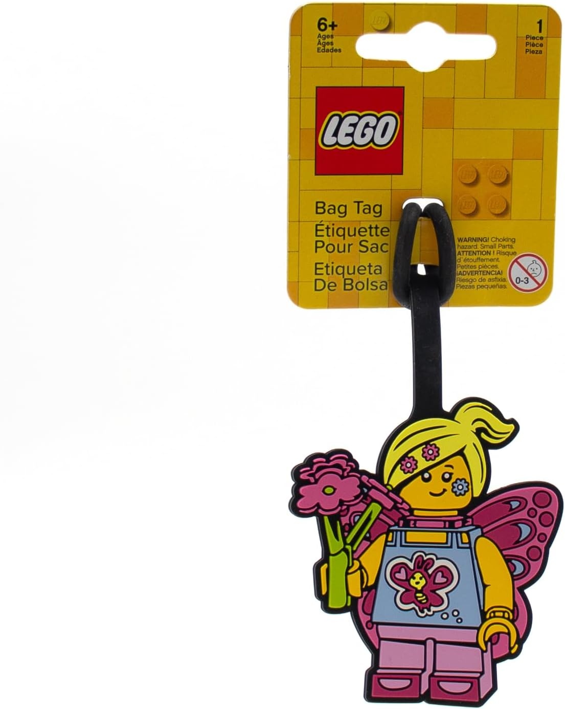 image:imageLEGO Silicone Bag Tag Butterfly Girl 52853 Silicone Luggage Tag Bag charm for Summer Vacation