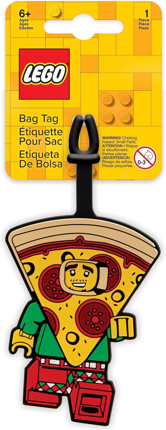 image:imageLEGO Silicone Bag Tag Pizza Costume Guy 52935 Bag charm for backpack luggage lunchbox