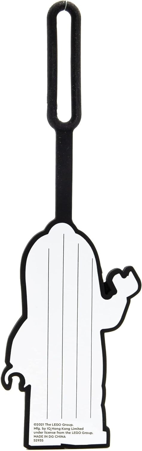 image:imageLEGO Silicone Luggage Tag for Travel Suitcase Backpack Summer Beach Bag Hot Dog Man 52615 with writable Surface on Back for ID Identification Measures Approx 65