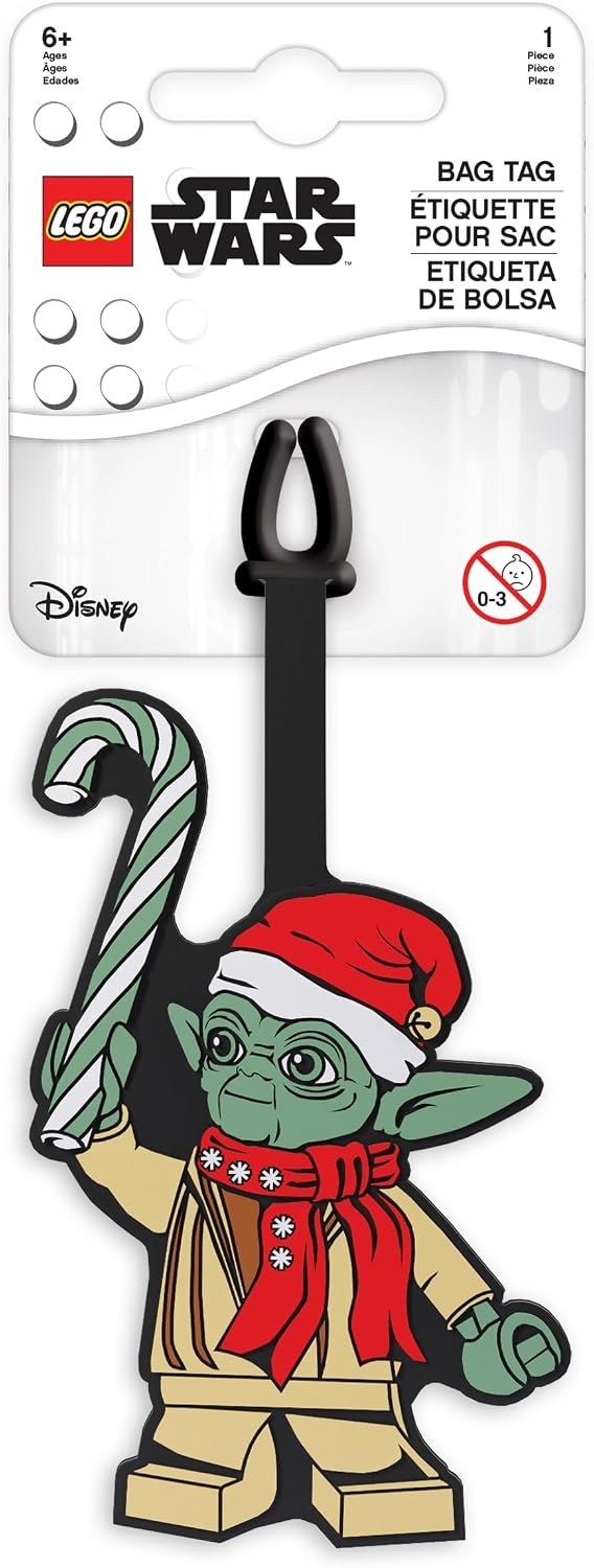 image:imageLEGO Star Wars Silicone Bag Tag Holiday Yoda 52480 Silicone Luggage Tag for Travel Suitcase Backpack