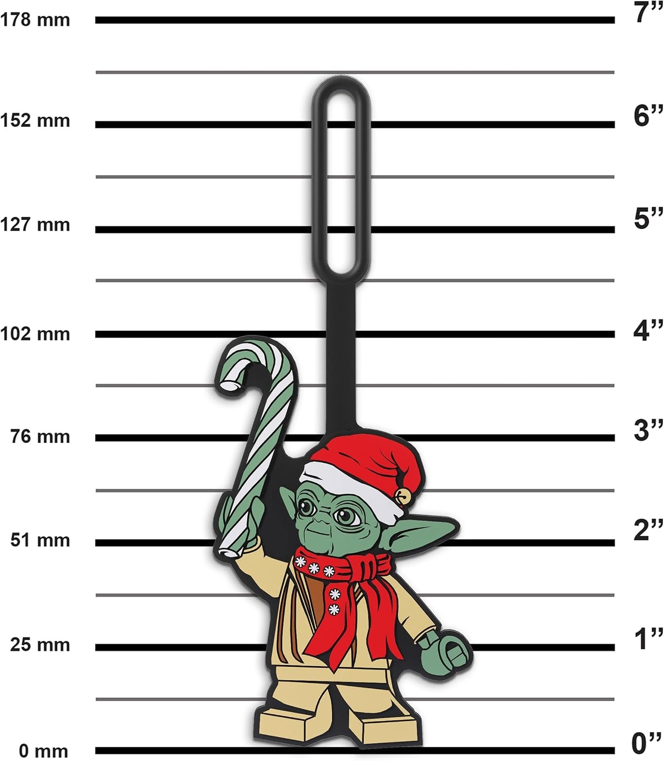image:imageLEGO Star Wars Silicone Bag Tag Holiday Yoda 52480 Silicone Luggage Tag for Travel Suitcase Backpack