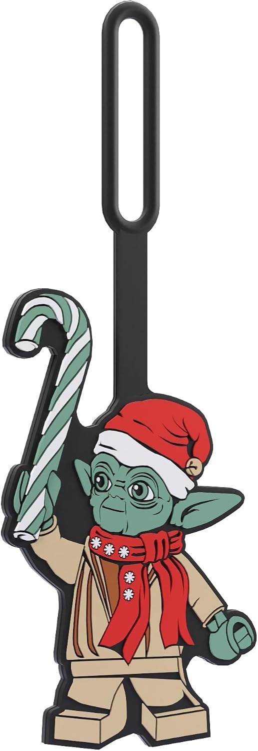 image:imageLEGO Star Wars Silicone Bag Tag Holiday Yoda 52480 Silicone Luggage Tag for Travel Suitcase Backpack