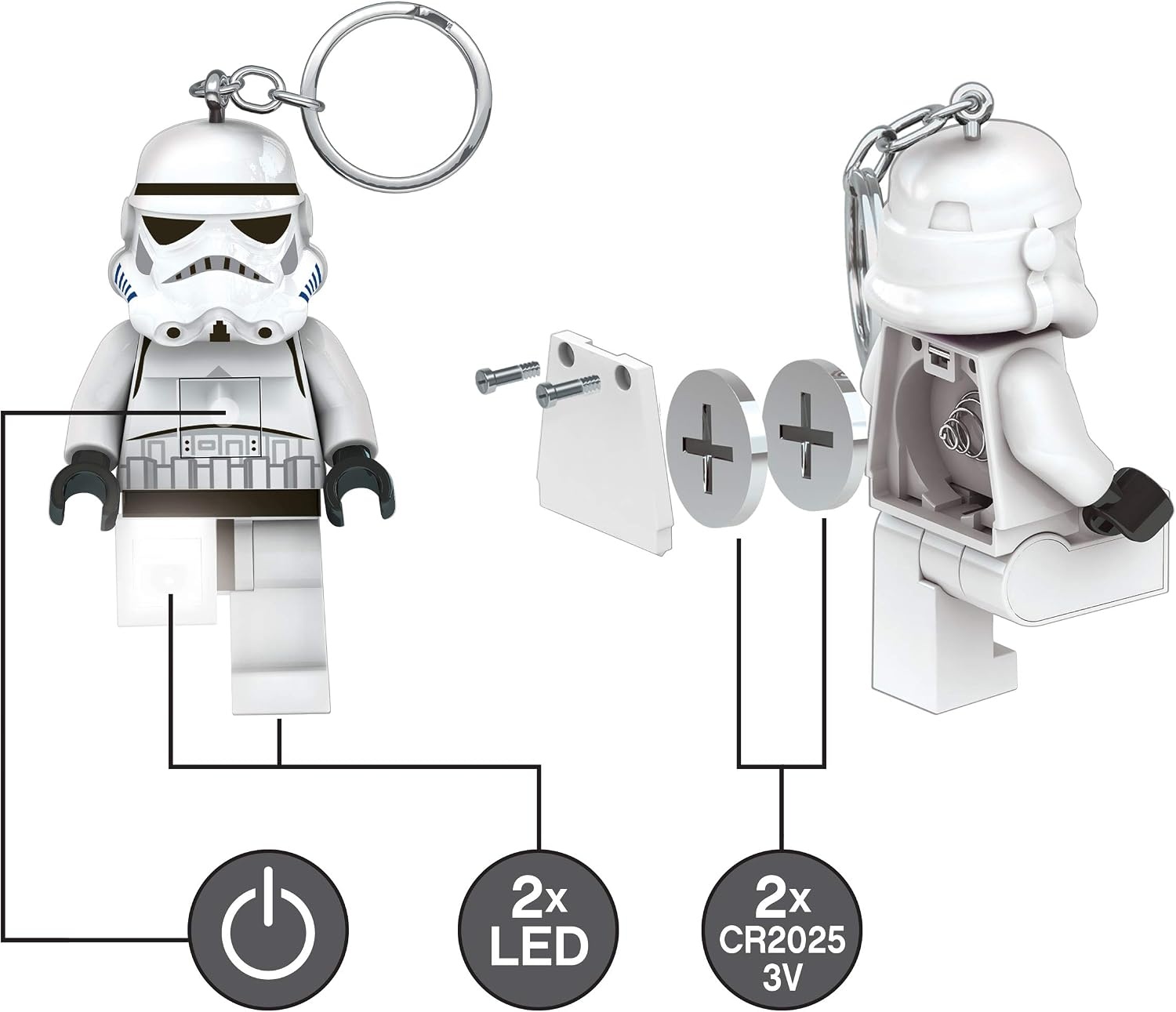 image:imageLEGO Star Wars Stormtrooper LED Key Light 3 Inch Tall Figure