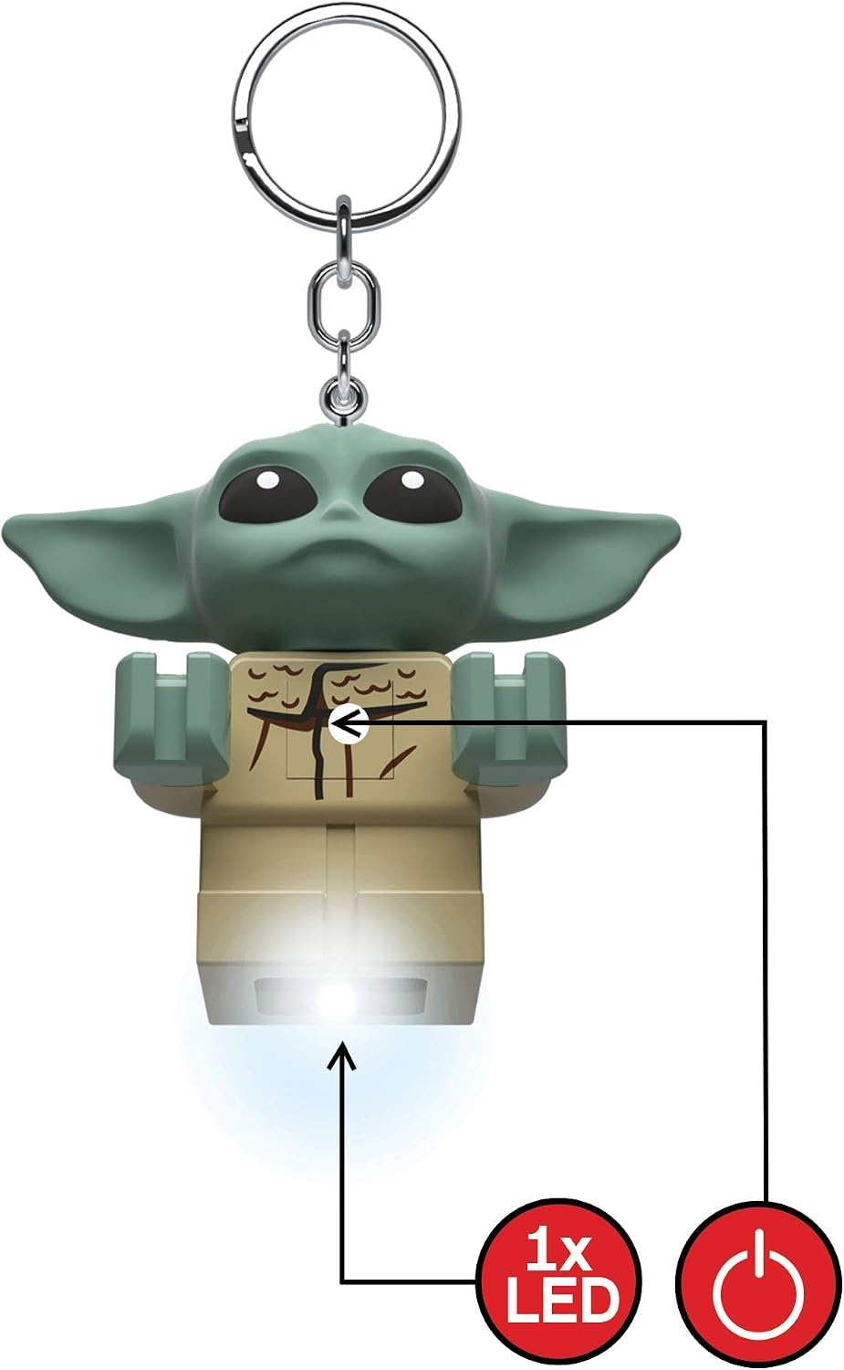 image:imageLEGO Star Wars The Mandalorian Keychain Light Grogu 2 Inch Tall Figure KE179