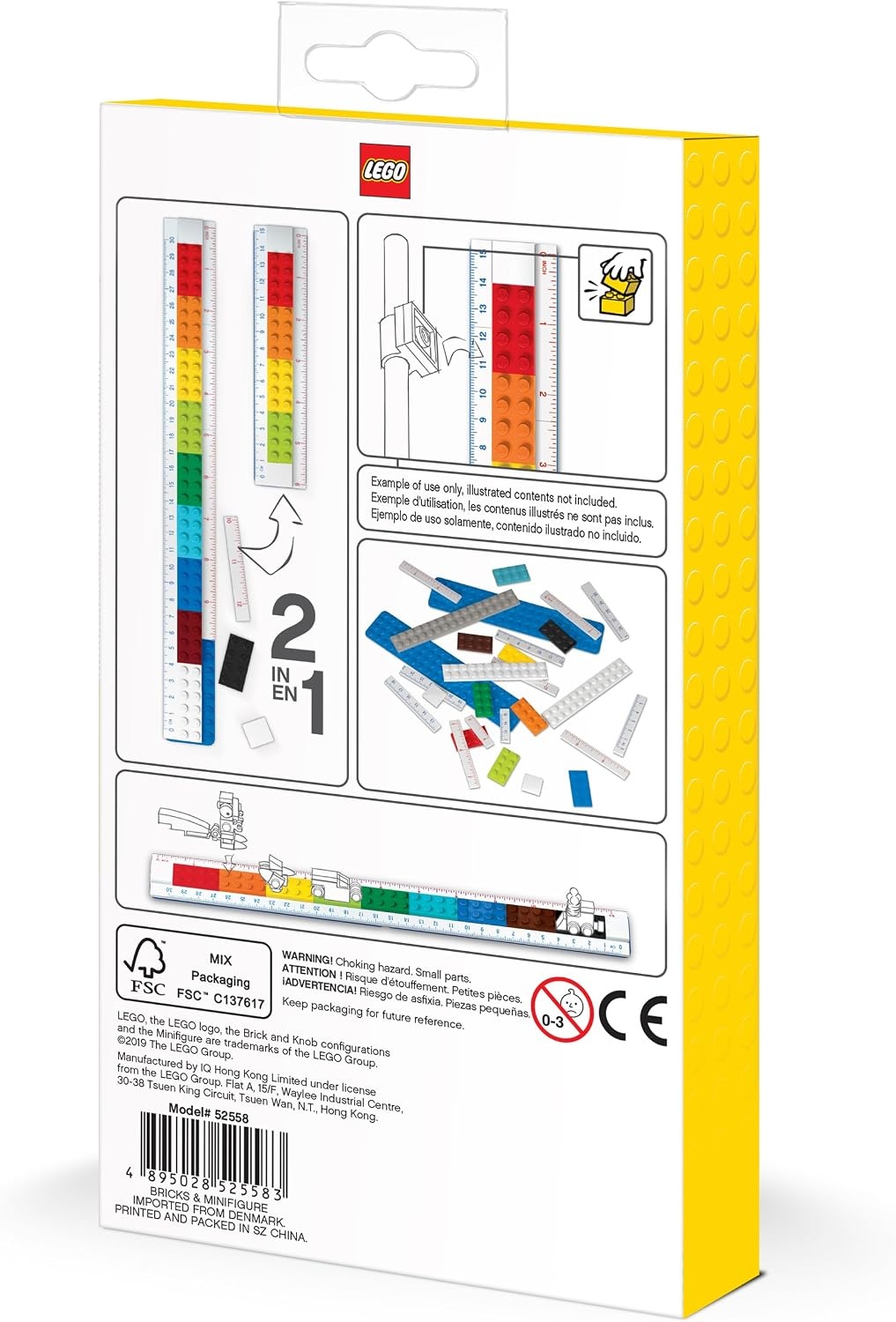 image:imageLEGO Stationery Buildable Ruler with Minifigure 52558 Minifigure May VaryMulticolor
