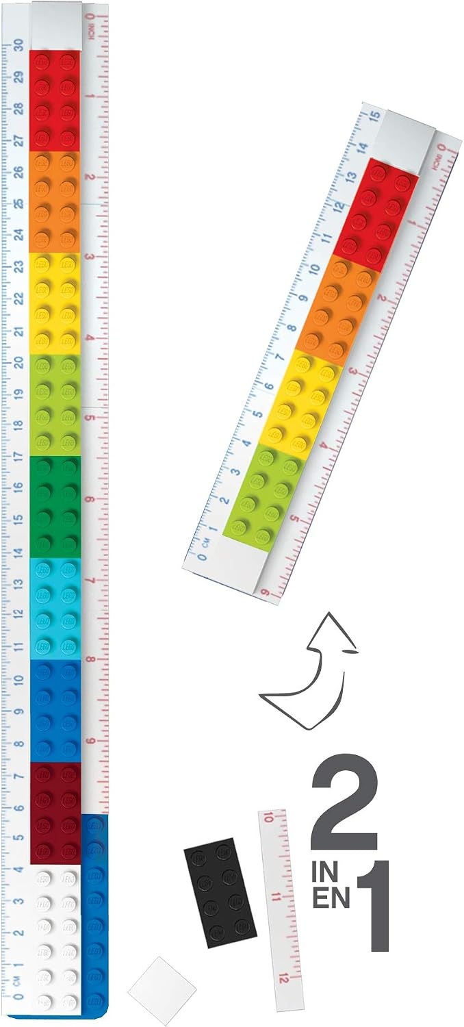 image:imageLEGO Stationery Buildable Ruler with Minifigure 52558 Minifigure May VaryMulticolor