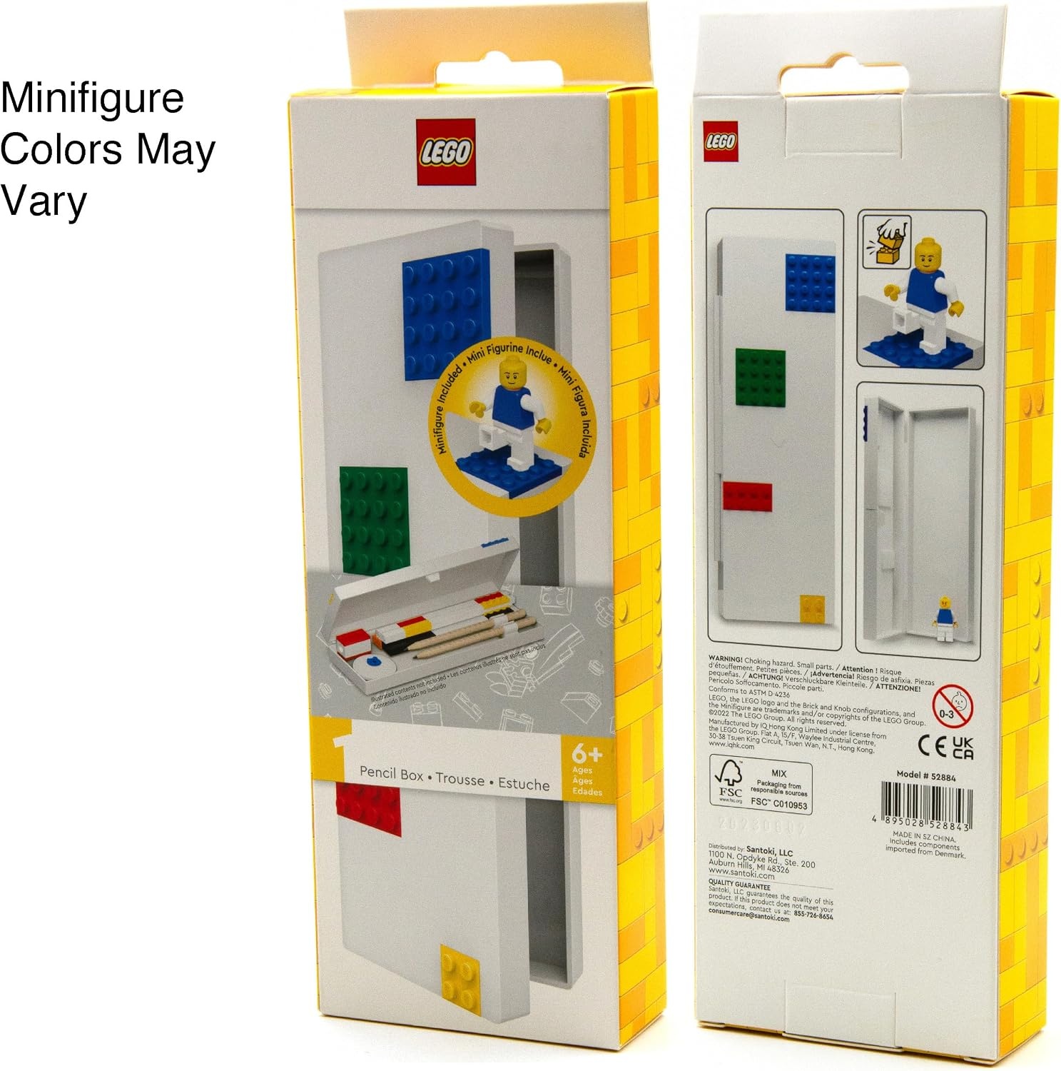 image:imageLEGO Stationery Pencil Box with Minifigure 52884 Minifigure Colors May Vary Back to School Storage