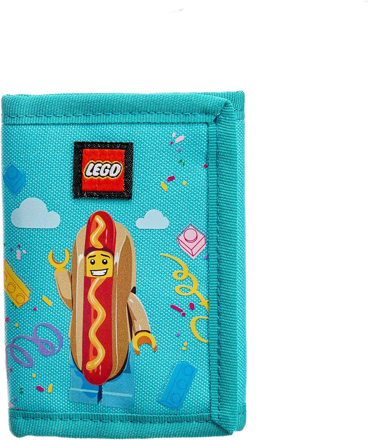 image:imageLEGO Trifold Wallet Kids Unisex Wallet for Boys and Girls with Clear ID Window Card and Cash Pockets and Secure Hook and Loop Closure Hotdog GuyHotdog Guy