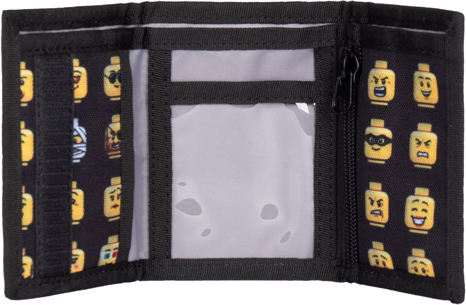 image:imageLEGO Trifold Wallet Kids Unisex Wallet for Boys and Girls with Clear ID Window Card and Cash Pockets and Secure Hook and Loop Closure Hotdog GuyMinifigure