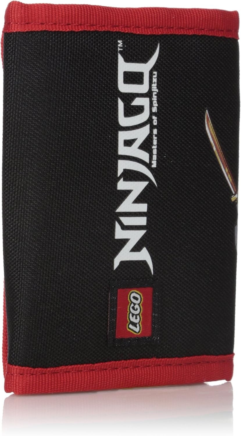 image:imageLEGO Trifold Wallet Kids Unisex Wallet for Boys and Girls with Clear ID Window Card and Cash Pockets and Secure Hook and Loop Closure Hotdog GuyNinjago Team