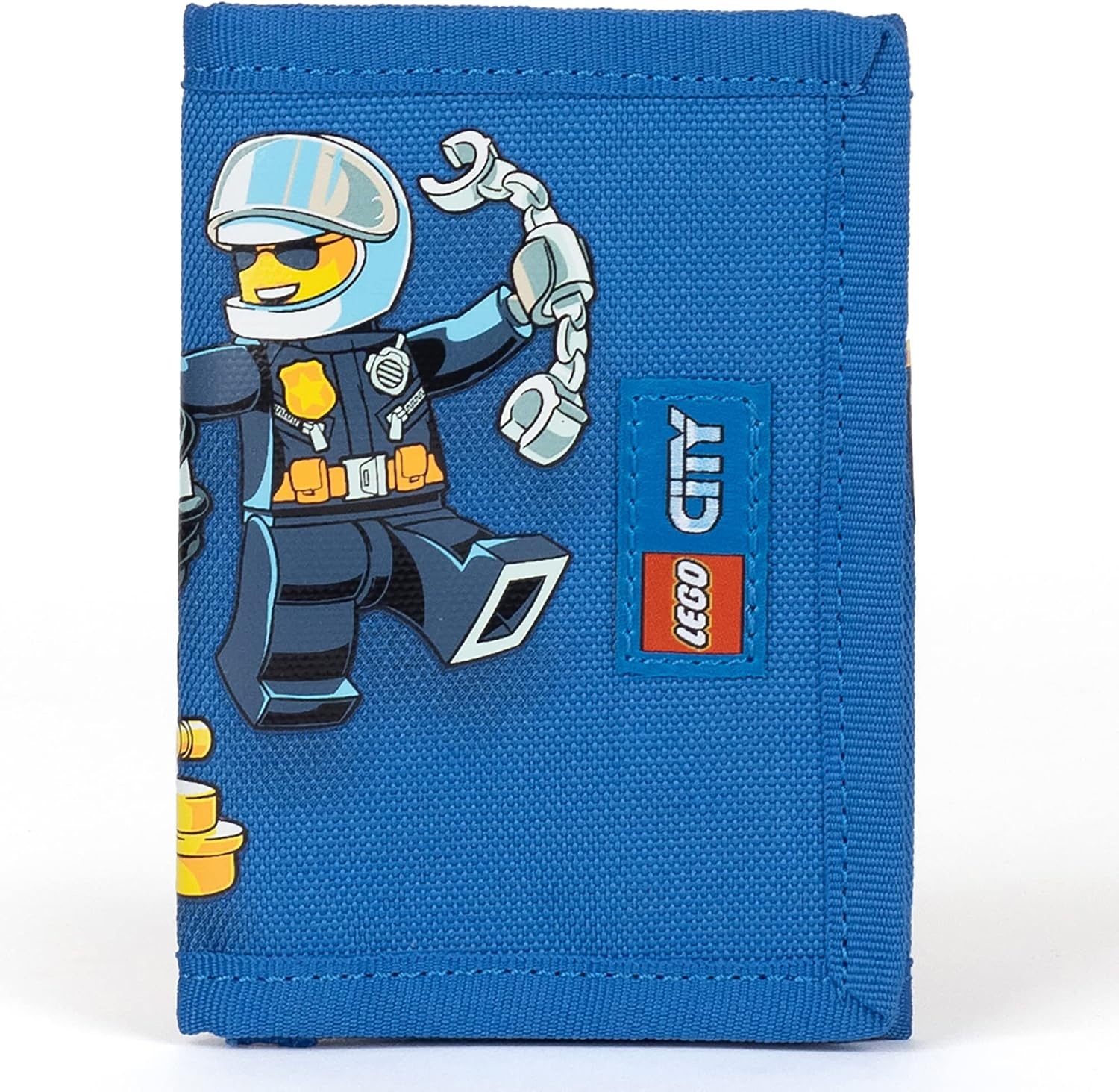 image:imageLEGO Trifold Wallet Kids Unisex Wallet for Boys and Girls with Clear ID Window Card and Cash Pockets and Secure Hook and Loop Closure Hotdog GuyPolice and Fire
