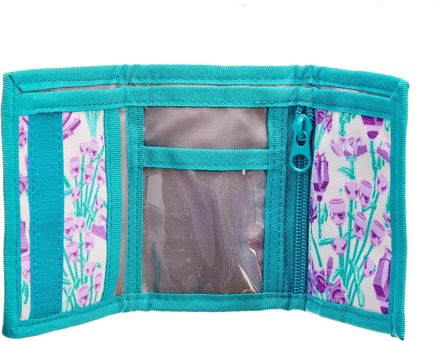 image:imageLEGO Trifold Wallet Kids Unisex Wallet for Boys and Girls with Clear ID Window Card and Cash Pockets and Secure Hook and Loop Closure Hotdog GuyPurple Bouquet