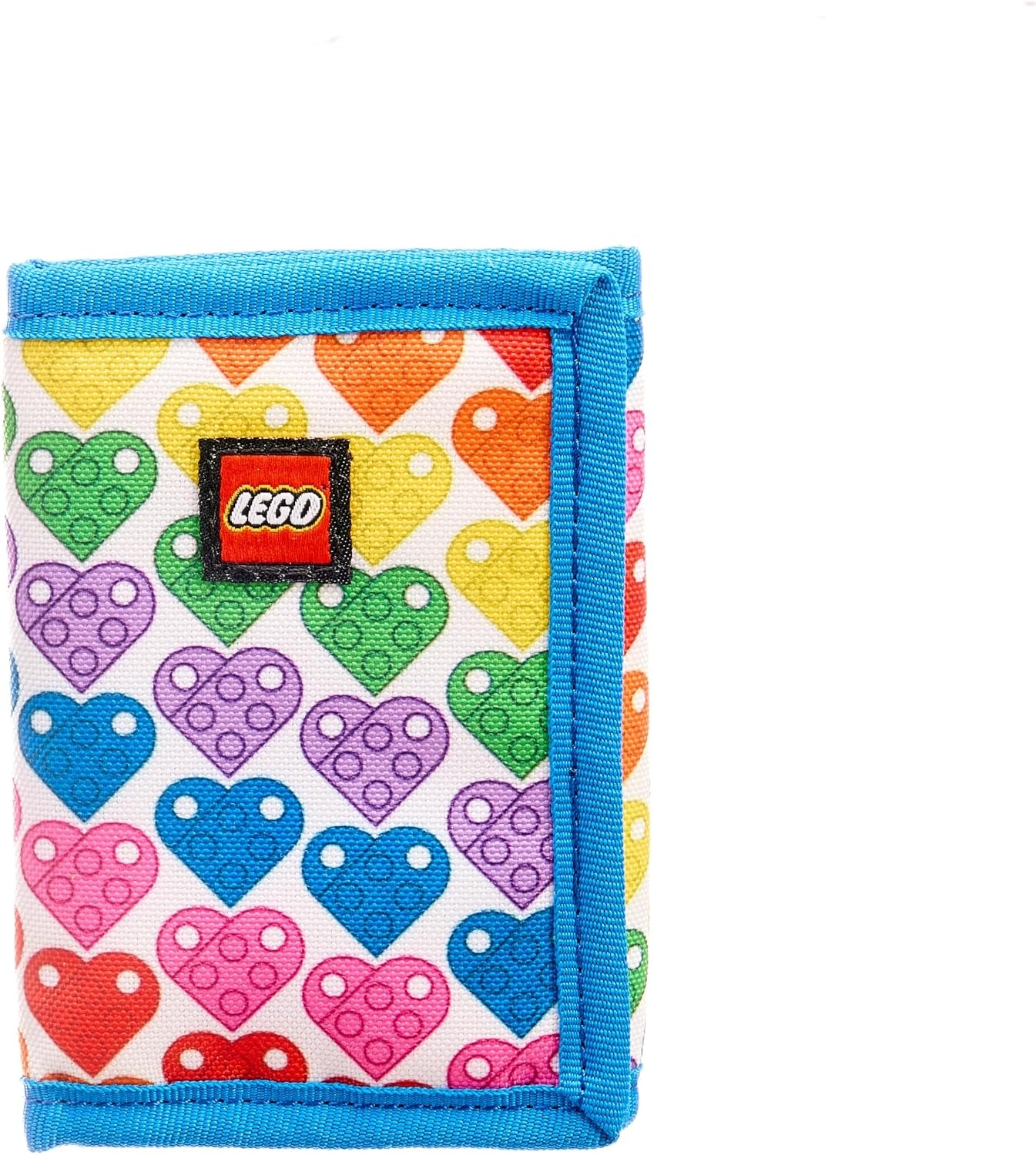 image:imageLEGO Trifold Wallet Kids Unisex Wallet for Boys and Girls with Clear ID Window Card and Cash Pockets and Secure Hook and Loop Closure Hotdog GuyRainbow Hearts