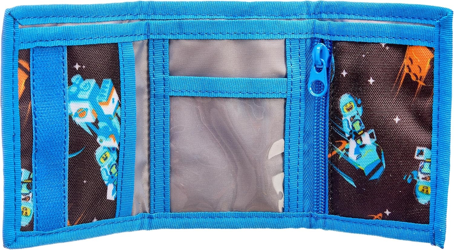 image:imageLEGO Trifold Wallet Kids Unisex Wallet for Boys and Girls with Clear ID Window Card and Cash Pockets and Secure Hook and Loop Closure Hotdog GuySpace Corp