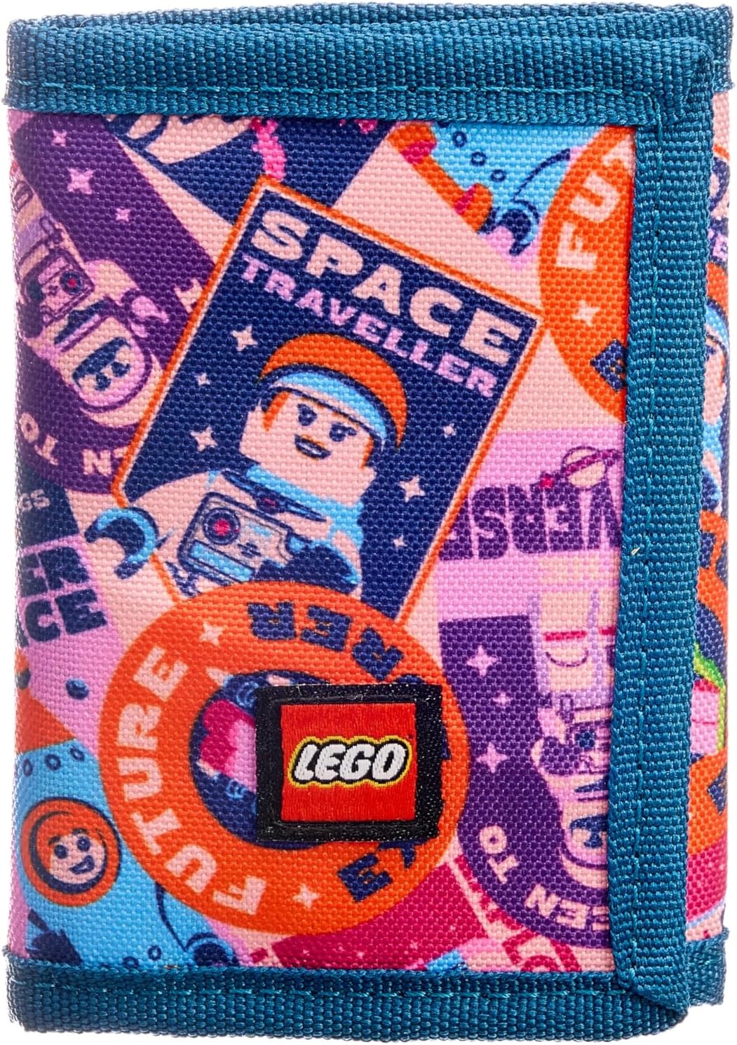 image:imageLEGO Trifold Wallet Kids Unisex Wallet for Boys and Girls with Clear ID Window Card and Cash Pockets and Secure Hook and Loop Closure Hotdog GuySpace Explorer