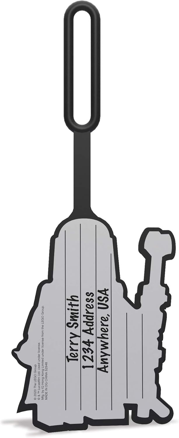 image:imageLego Star Wars The Mandalorian Bag Tag The Mandalorian with Grogu 52948 Silicone Flexible