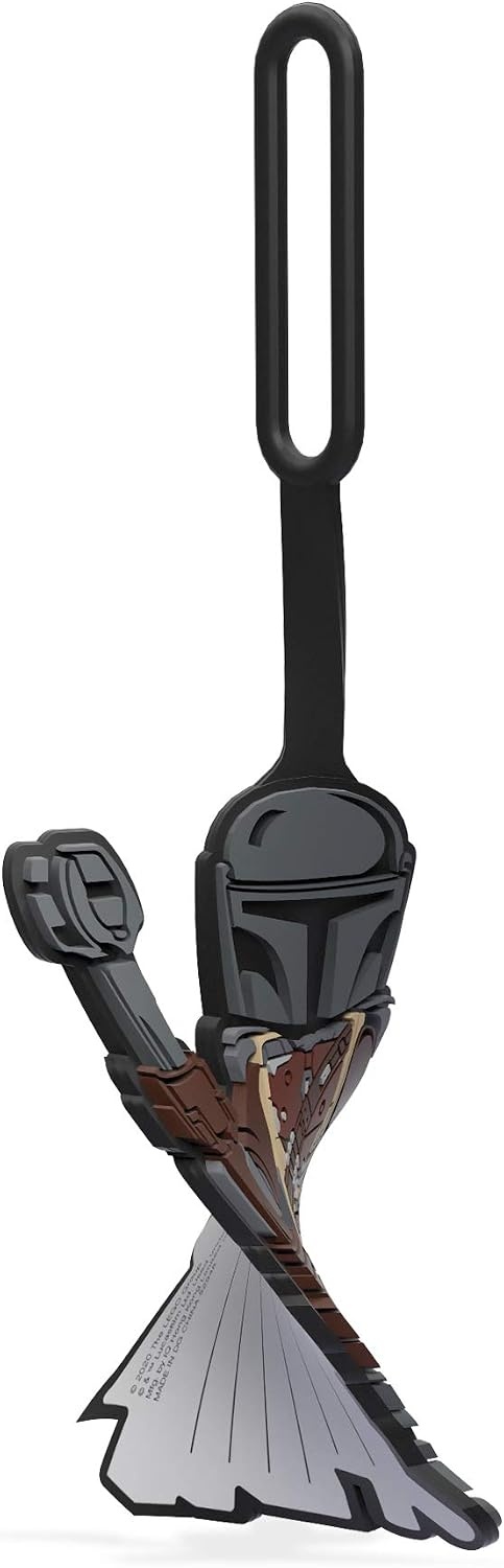 image:imageLego Star Wars The Mandalorian Bag Tag The Mandalorian with Grogu 52948 Silicone Flexible