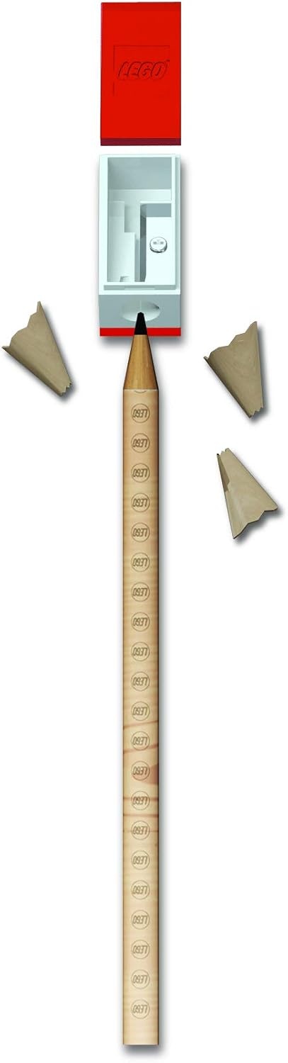 image:imageLego Stationery Set with Minifigure 4 Pencils 1 Topper 1 Pencil Sharpener 1 Eraser