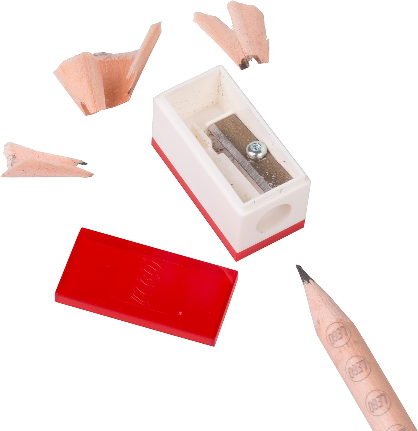 image:imageLego Stationery Set with Minifigure 4 Pencils 1 Topper 1 Pencil Sharpener 1 Eraser