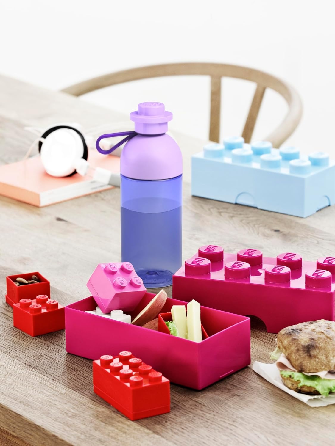 image:imageRoom Copenhagen LEGO Hydration Bottle Transparent WaterHydration Bottle 500 ml mix colors with Iconic LEGO graphics easy to fill with ice